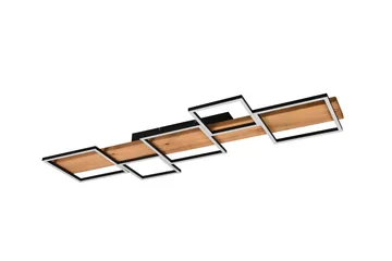 Harper LED Plafond 115 cm mattsvart/ trä - Trä - Belysning & el - Inomhusbelysning & lampor - Fönsterlampa - Fönsterlampa hängande