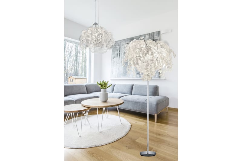 Leavy Taklampa 38cm E27 vit - Vit - Belysning & el - Inomhusbelysning & lampor - Fönsterlampa - Fönsterlampa hängande