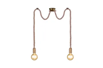 Rope Taklampa 2L  E27 antikmässing - Antik mässing - Belysning & el - Inomhusbelysning & lampor - Fönsterlampa - Fönsterlampa hängande