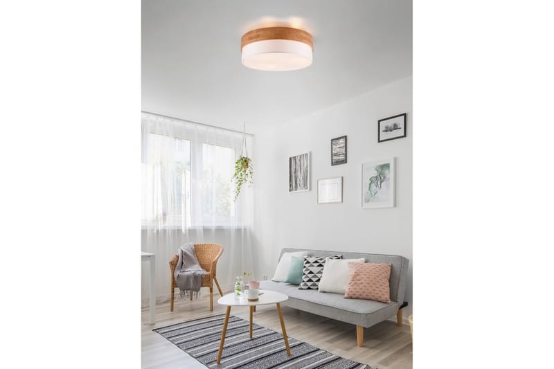 Seasons Plafond 50 cm E14 vit/ trä - Vit/Trä - Belysning & el - Inomhusbelysning & lampor - Fönsterlampa - Fönsterlampa hängande