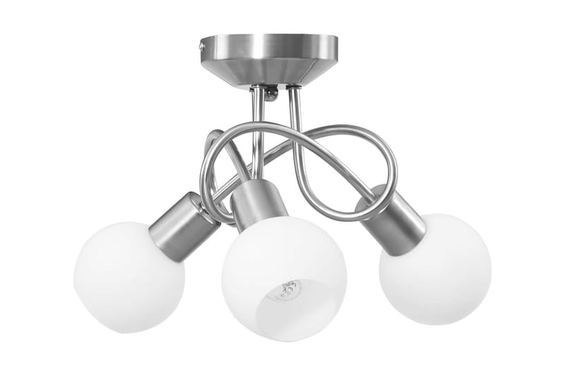 Taklampa med keramikskärmar för 3 E14-lampor vit klot - Vit - Belysning & el - Inomhusbelysning & lampor - Fönsterlampa - Fönsterlampa hängande
