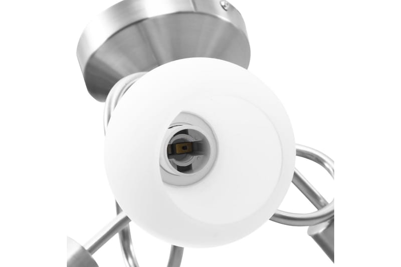 Taklampa med keramikskärmar för 3 E14-lampor vit klot - Vit - Belysning & el - Inomhusbelysning & lampor - Fönsterlampa - Fönsterlampa hängande