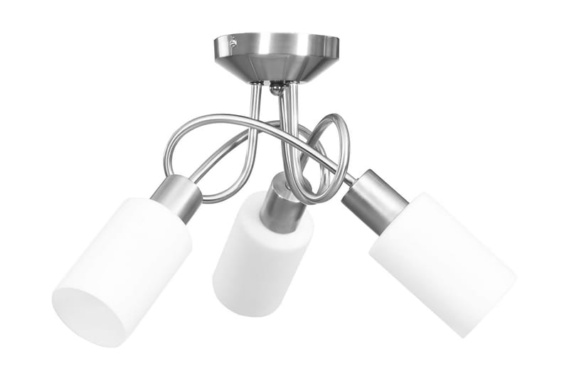 Taklampa med keramikskärmar för 3 E14-lampor vit kon - Vit - Belysning & el - Inomhusbelysning & lampor - Fönsterlampa - Fönsterlampa hängande