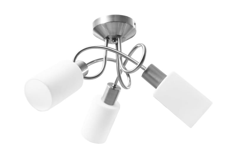 Taklampa med keramikskärmar för 3 E14-lampor vit kon - Vit - Belysning & el - Inomhusbelysning & lampor - Fönsterlampa - Fönsterlampa hängande