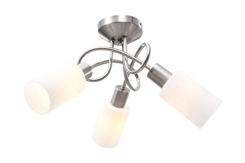 Taklampa med keramikskärmar för 3 E14-lampor vit kon - Vit - Belysning & el - Inomhusbelysning & lampor - Fönsterlampa - Fönsterlampa hängande
