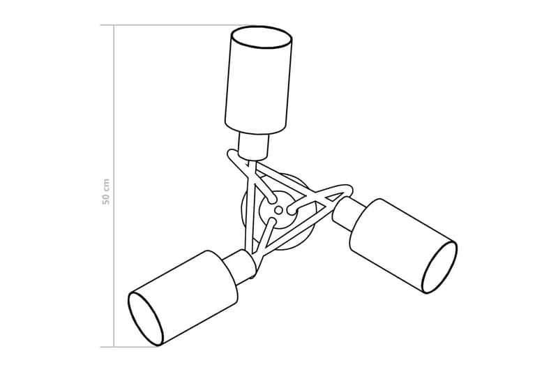 Taklampa med keramikskärmar för 3 E14-lampor vit kon - Vit - Belysning & el - Inomhusbelysning & lampor - Fönsterlampa - Fönsterlampa hängande