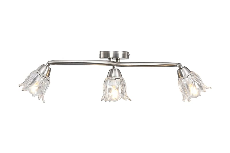 Taklampa med transparenta glasskärmar för 3 E14-lampor tulpa - Transparent - Belysning & el - Inomhusbelysning & lampor - Fönsterlampa - Fönsterlampa hängande