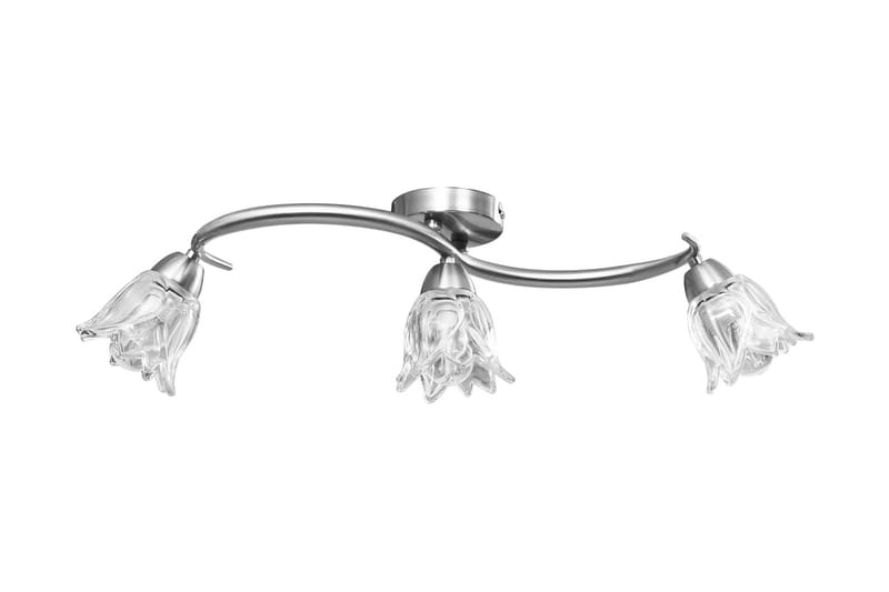 Taklampa med transparenta glasskärmar för 3 E14-lampor tulpa - Transparent - Belysning & el - Inomhusbelysning & lampor - Fönsterlampa - Fönsterlampa hängande