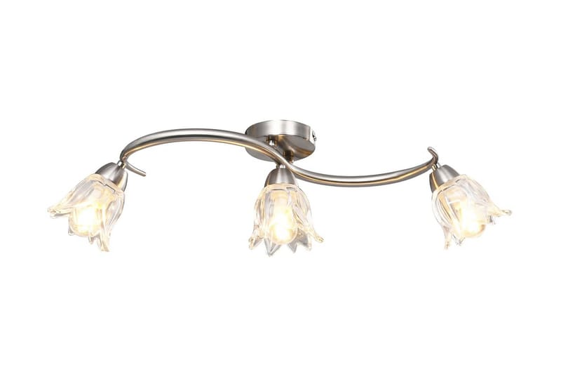 Taklampa med transparenta glasskärmar för 3 E14-lampor tulpa - Transparent - Belysning & el - Inomhusbelysning & lampor - Fönsterlampa - Fönsterlampa hängande