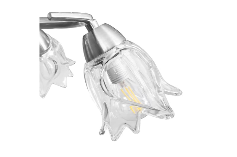 Taklampa med transparenta glasskärmar för 5 E14-lampor tulpa - Transparent - Belysning & el - Inomhusbelysning & lampor - Fönsterlampa - Fönsterlampa hängande
