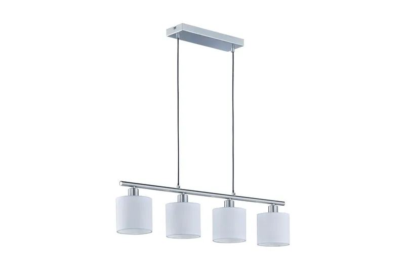 Tommy Taklampa 4L E14 borstad stål/ vit, Borstad stål/Vit