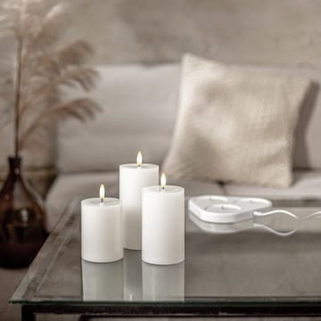 Flamme Charge LED Blockljus 3-pack 7.5 cm - vit - Belysning & el - Inomhusbelysning & lampor - Dekorationsbelysning