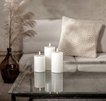 Flamme Charge LED Blockljus 3-pack 7.5 cm - vit - Belysning & el - Inomhusbelysning & lampor - Dekorationsbelysning