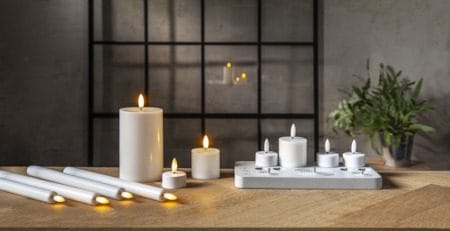 Flamme Charge LED Ljus 24 cm - vit - Belysning & el - Inomhusbelysning & lampor - Dekorationsbelysning