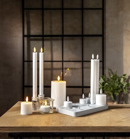 Flamme Charge LED Ljus 24 cm - vit - Belysning & el - Inomhusbelysning & lampor - Dekorationsbelysning