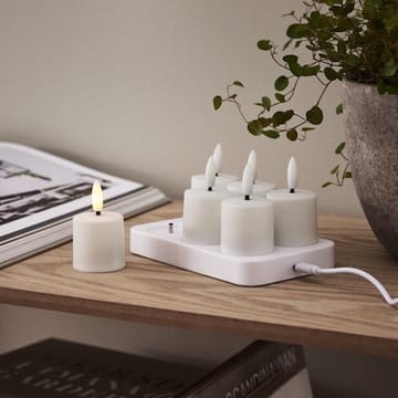 Flamme Charge LED Ljus 6-pack 14 cm - vit - Belysning & el - Inomhusbelysning & lampor - Dekorationsbelysning