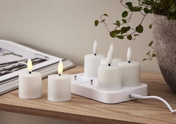 Flamme Charge LED Ljus 6-pack 14 cm - vit - Belysning & el - Inomhusbelysning & lampor - Dekorationsbelysning