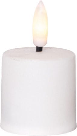 Flamme Charge LED Ljus 6-pack 14 cm, vit