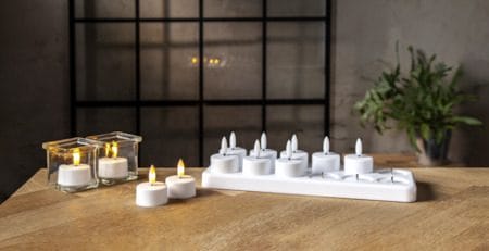 Flamme Charge LED Värmeljus 12-pack - vit - Belysning & el - Inomhusbelysning & lampor - Dekorationsbelysning
