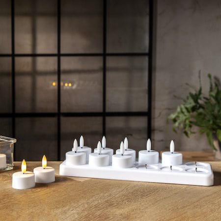 Flamme Charge LED Värmeljus 12-pack - vit - Belysning & el - Inomhusbelysning & lampor - Dekorationsbelysning
