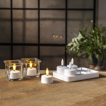 Flamme Charge LED Värmeljus 6-pack - vit - Belysning & el - Inomhusbelysning & lampor - Dekorationsbelysning
