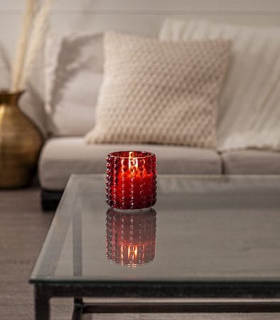 Flamme Dotty LED Ljus 9 cm - röd - Belysning & el - Inomhusbelysning & lampor - Dekorationsbelysning
