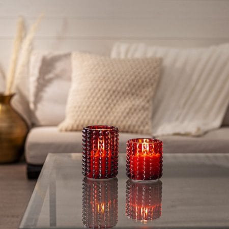 Flamme Dotty LED Ljus 9 cm - röd - Belysning & el - Inomhusbelysning & lampor - Dekorationsbelysning
