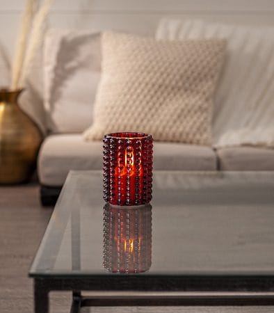 Flamme Dotty LED Ljus 9 cm - röd - Belysning & el - Inomhusbelysning & lampor - Dekorationsbelysning