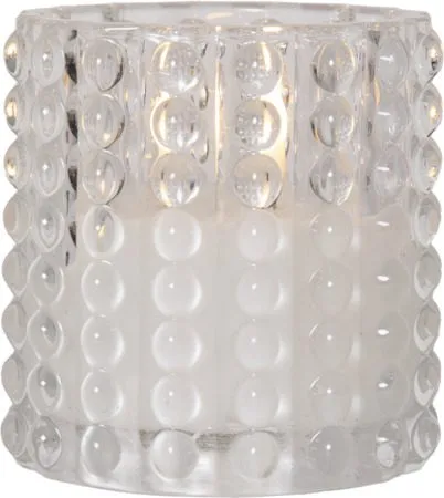 Flamme Dotty LED Ljus 9 cm, transparent