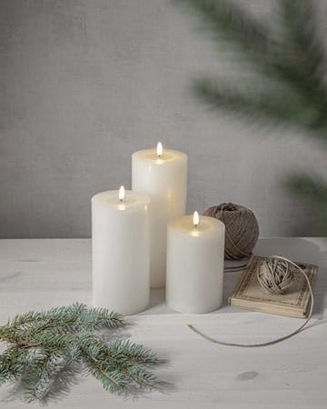 Flamme Flow Big LED Blockljus 17,5 cm - vit - Belysning & el - Inomhusbelysning & lampor - Dekorationsbelysning
