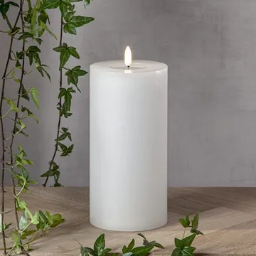 Flamme Flow Big LED Blockljus 22,5 cm - vit - Belysning & el - Inomhusbelysning & lampor - Dekorationsbelysning