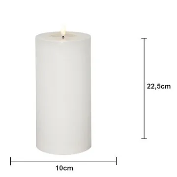 Flamme Flow Big LED Blockljus 22,5 cm - vit - Belysning & el - Inomhusbelysning & lampor - Dekorationsbelysning
