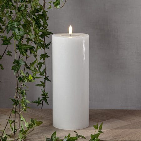Flamme Flow Big LED Blockljus 27,5 cm - vit - Belysning & el - Inomhusbelysning & lampor - Dekorationsbelysning