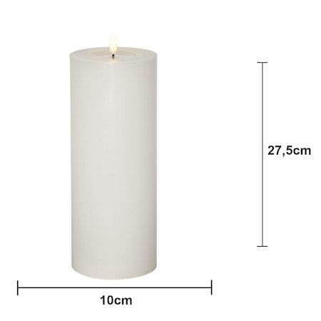 Flamme Flow Big LED Blockljus 27,5 cm - vit - Belysning & el - Inomhusbelysning & lampor - Dekorationsbelysning