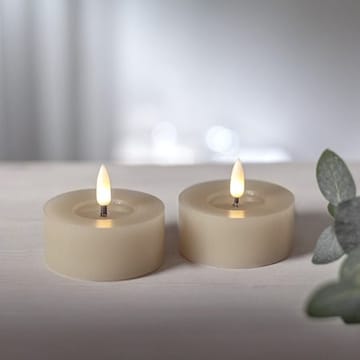 Flamme Flow LED Värmeljus 2-pack 7 cm - beige - Belysning & el - Inomhusbelysning & lampor - Dekorationsbelysning