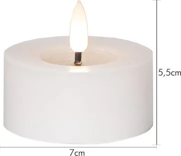 Flamme Flow LED Värmeljus 2-pack 7 cm - vit - Belysning & el - Inomhusbelysning & lampor - Dekorationsbelysning