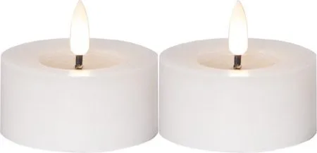 Flamme Flow LED Värmeljus 2-pack 7 cm - vit - Belysning & el - Inomhusbelysning & lampor - Dekorationsbelysning