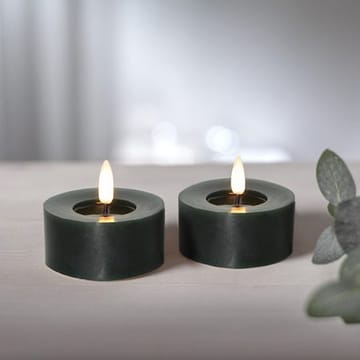Flamme Flow LED Värmeljus 2-pack 7 cm - grön - Belysning & el - Inomhusbelysning & lampor - Dekorationsbelysning