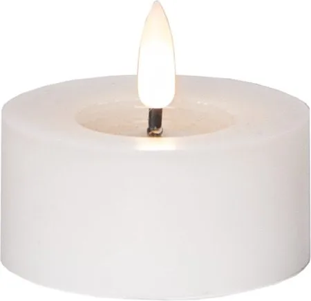 Flamme Flow LED Värmeljus 2-pack 7 cm, vit