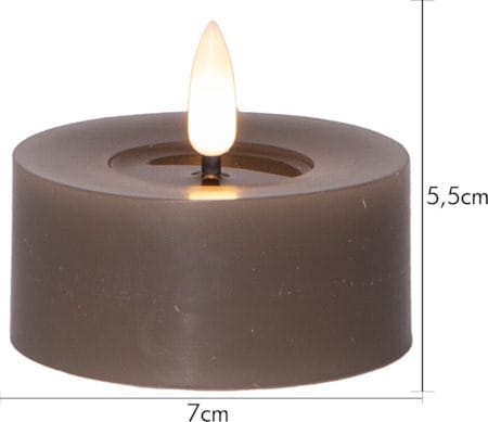 Flamme Flow LED Värmeljus 2-pack 7 cm - mullvad - Belysning & el - Inomhusbelysning & lampor - Dekorationsbelysning