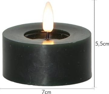 Flamme Flow LED Värmeljus 2-pack 7 cm - grön - Belysning & el - Inomhusbelysning & lampor - Dekorationsbelysning