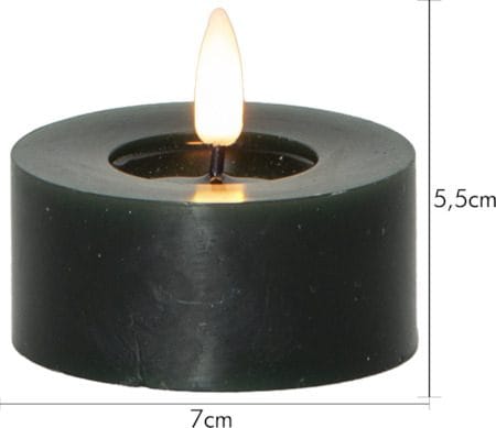 Flamme Flow LED Värmeljus 2-pack 7 cm - grön - Belysning & el - Inomhusbelysning & lampor - Dekorationsbelysning