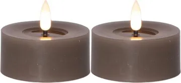 Flamme Flow LED Värmeljus 2-pack 7 cm - mullvad - Belysning & el - Inomhusbelysning & lampor - Dekorationsbelysning