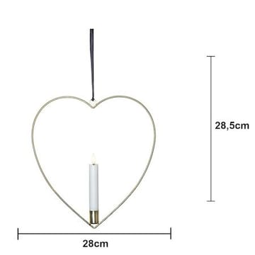 Flamme Heart Inomhusdekoration 28 cm - Mässing - Belysning & el - Inomhusbelysning & lampor - Dekorationsbelysning