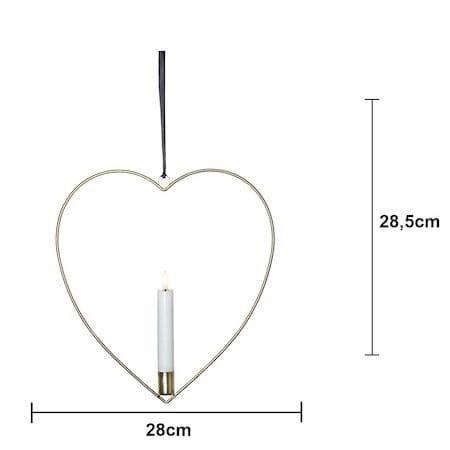 Flamme Heart Inomhusdekoration 28 cm - Mässing - Belysning & el - Inomhusbelysning & lampor - Dekorationsbelysning