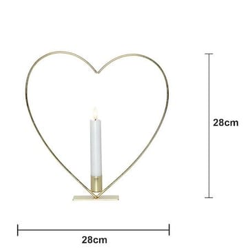 Flamme Heart Inomhusdekoration 28 cm - Mässing - Belysning & el - Inomhusbelysning & lampor - Dekorationsbelysning