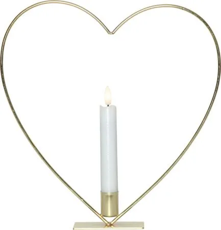 Flamme Heart Inomhusdekoration 28 cm, Mässing