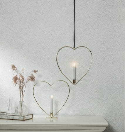 Flamme Heart Inomhusdekoration 28 cm - Mässing - Belysning & el - Inomhusbelysning & lampor - Dekorationsbelysning