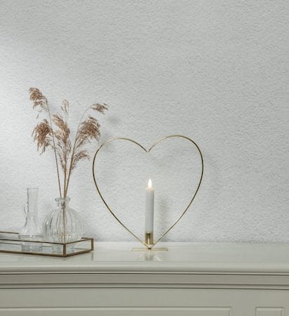 Flamme Heart Inomhusdekoration 28 cm - Mässing - Belysning & el - Inomhusbelysning & lampor - Dekorationsbelysning
