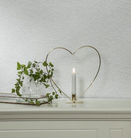 Flamme Heart Inomhusdekoration 28 cm - Mässing - Belysning & el - Inomhusbelysning & lampor - Dekorationsbelysning
